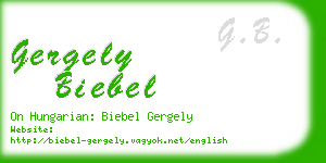 gergely biebel business card